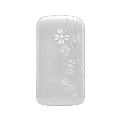 Decorative IMD Parts Process With Double Sided Film Off White Flower Design