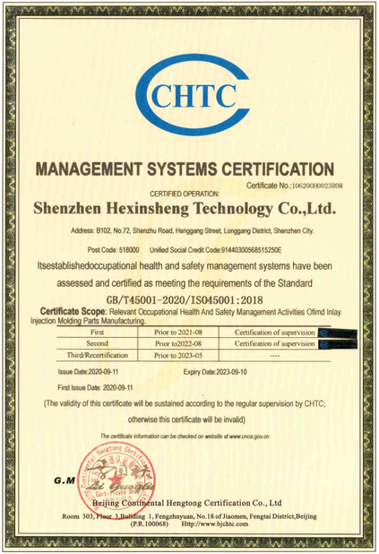 China Shenzhen HXS Technology Co., Ltd. certification